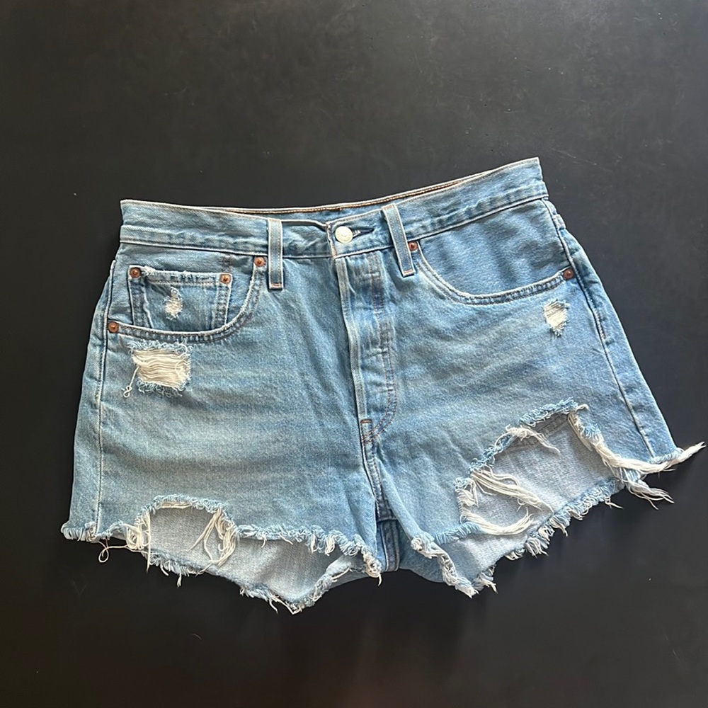 Levi’s 501 buttonfly shorts. 30” fit runs small.